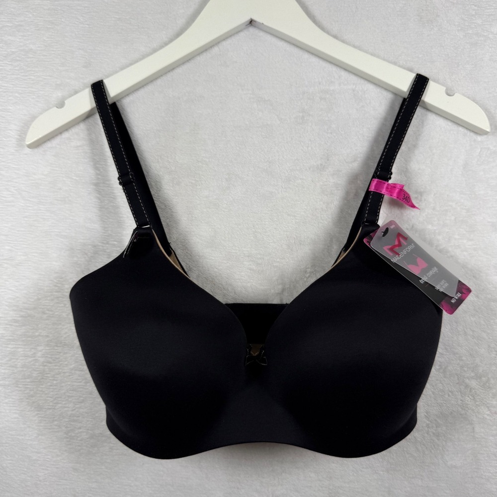Maidenform Comfort Devotion Extra Coverage Wireless Bra 34D Black 09454 NEW